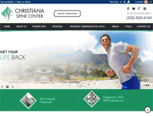 Tablet Screenshot of christianaspinecenter.com